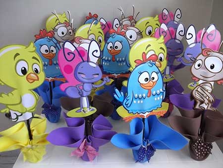 ideias de centro de mesa da galinha pintadinha para festa