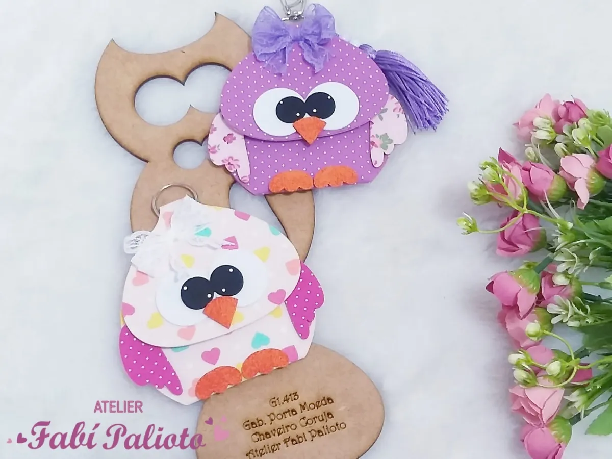 molde de chaveiro de coruja