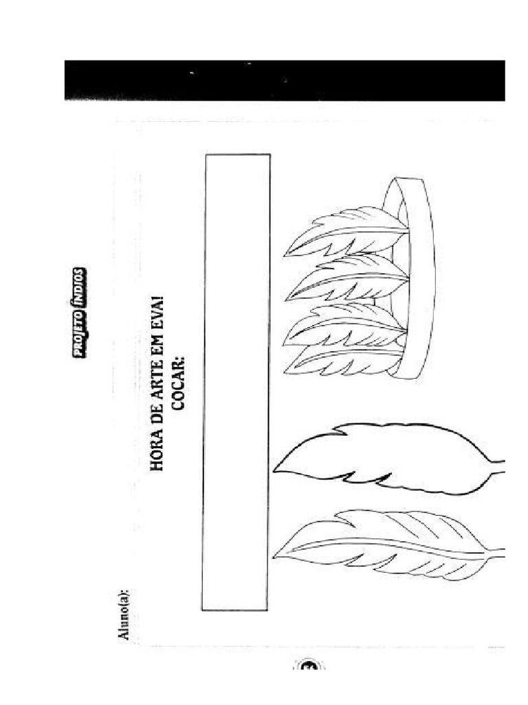 cocar de indio para imprimir