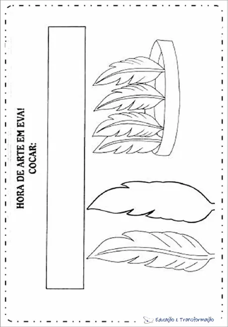 cocar de papel passo a passo