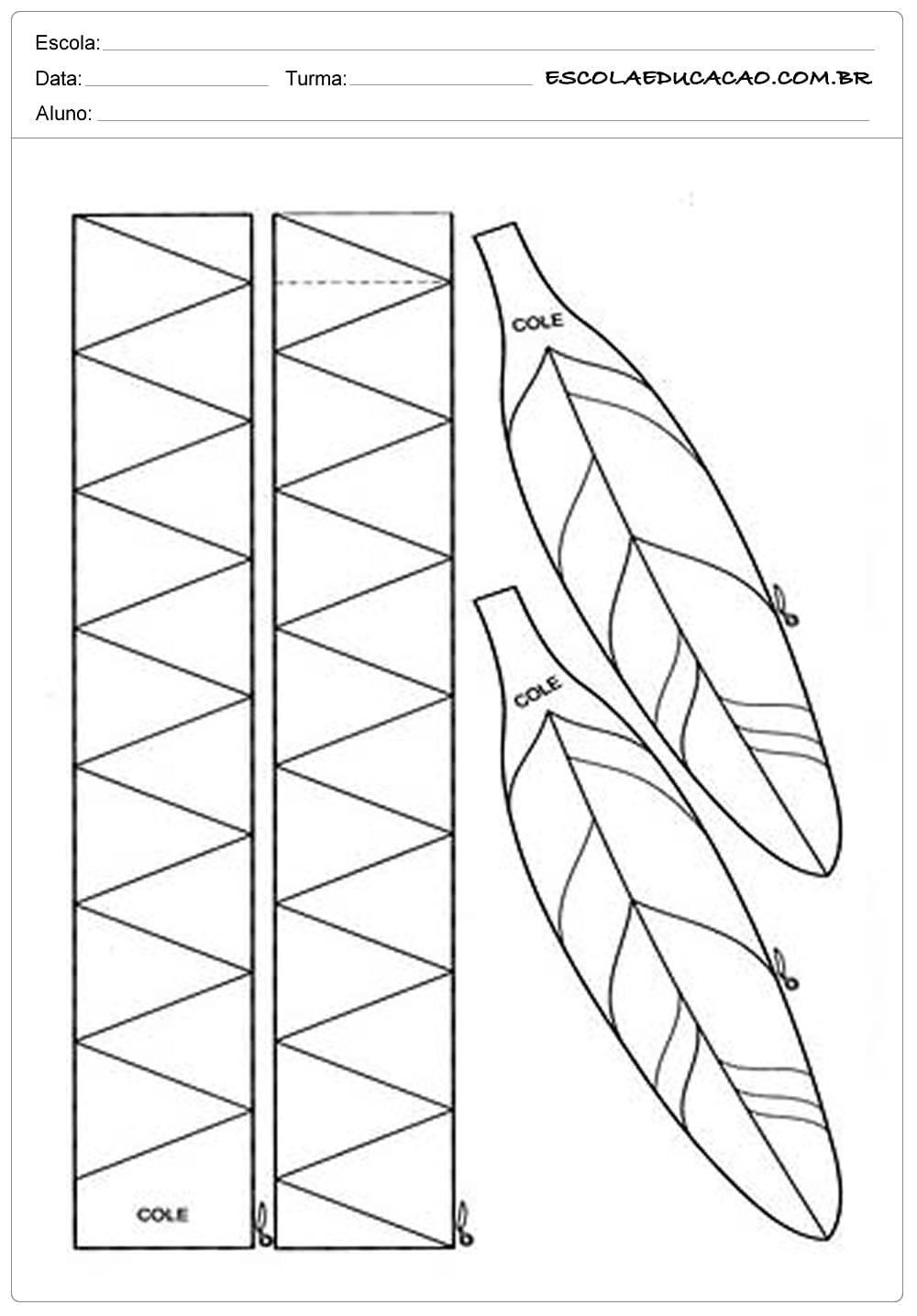 moldes de cocares gratuitos