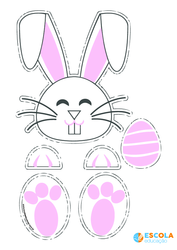 molde coelho pascoa para painel