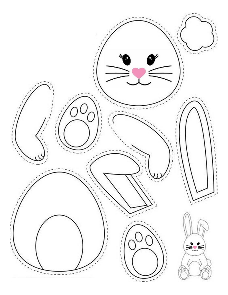 molde coelho pascoa eva para imprimir