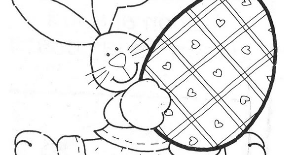 molde coelho pascoa para colorir e recortar