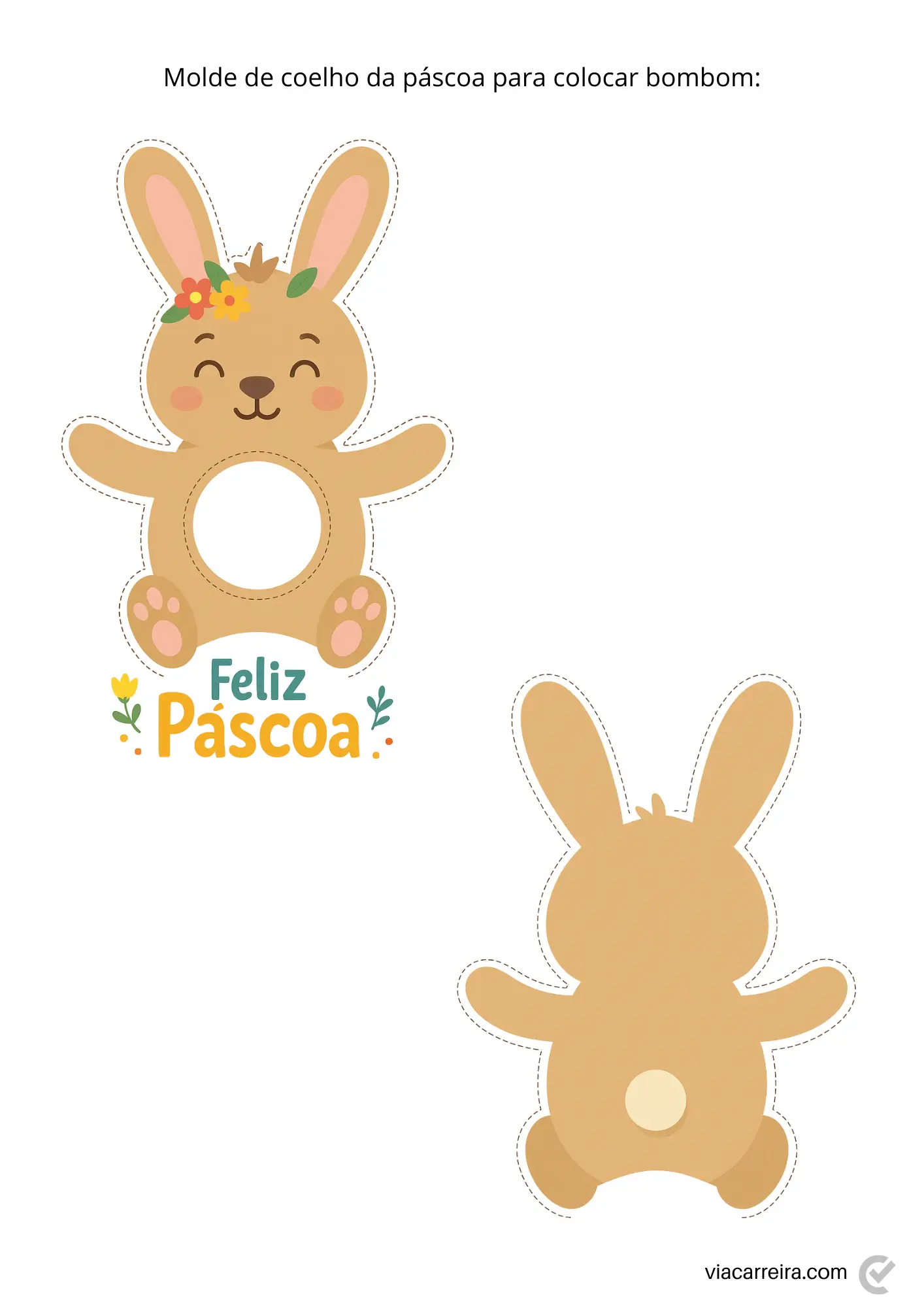 molde de orelha de coelho para imprimir