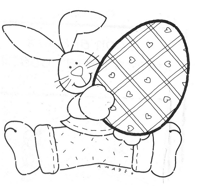 molde de coelho em eva para painel