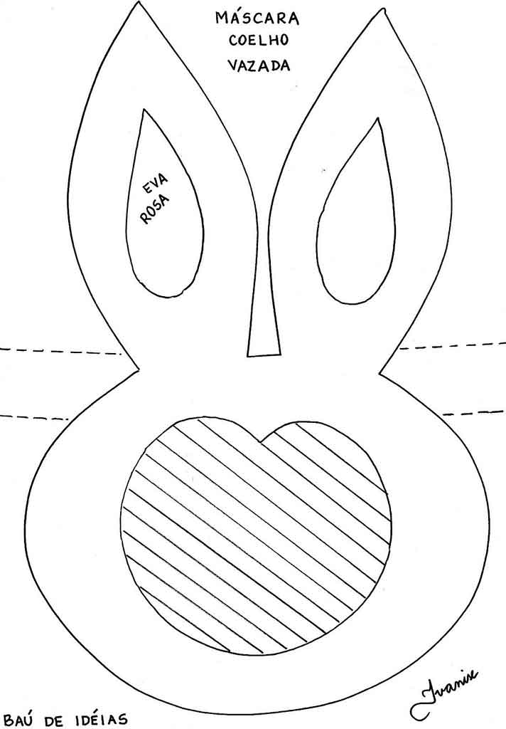 molde de coelho em eva para painel
