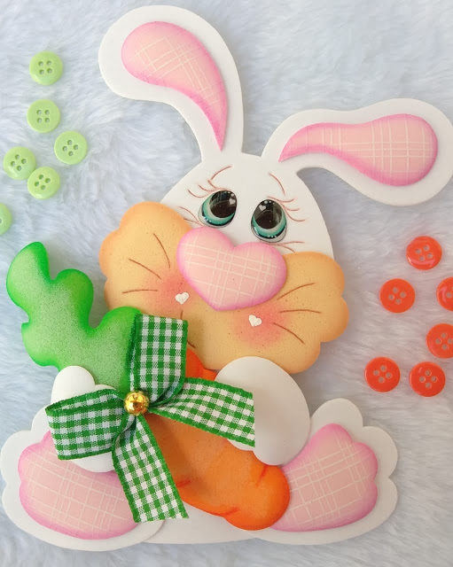 molde de coelho em eva para painel