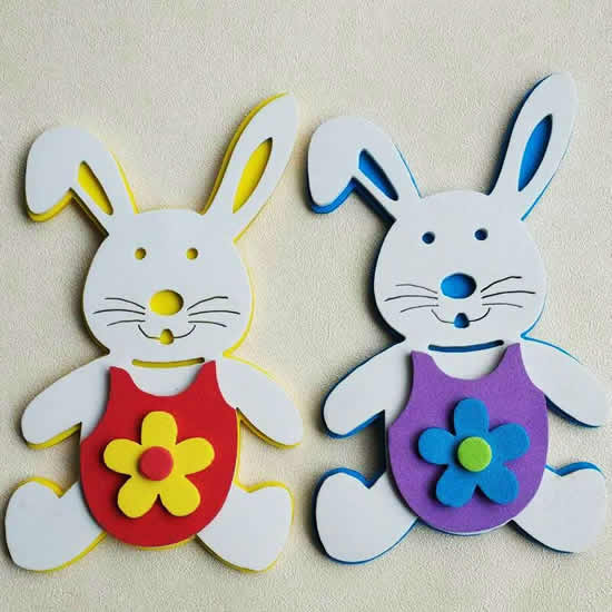 molde de coelho em eva para painel