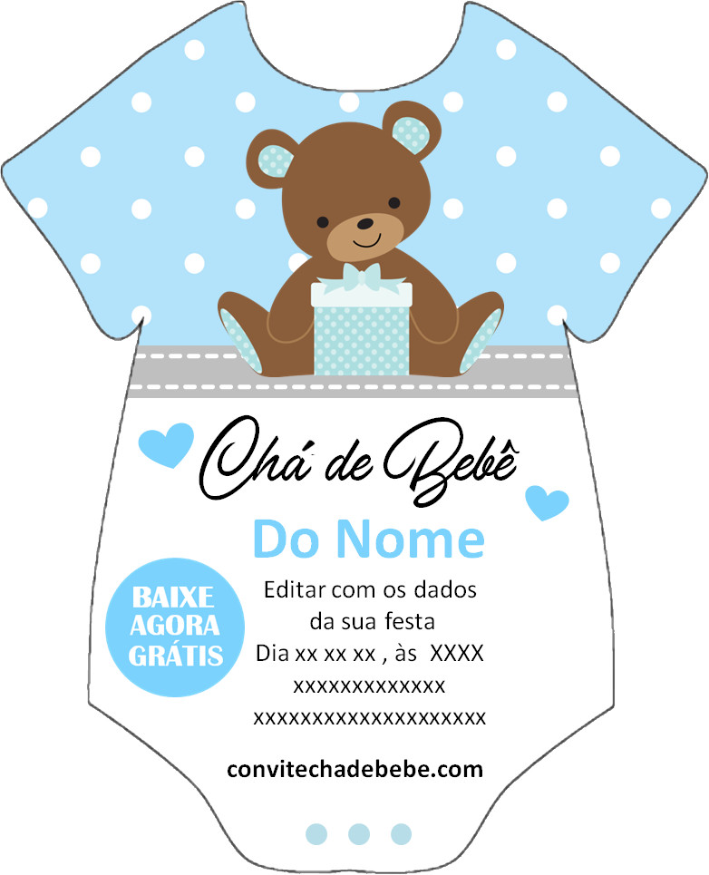 tamanho ideal convite digital cha de fralda whatsapp