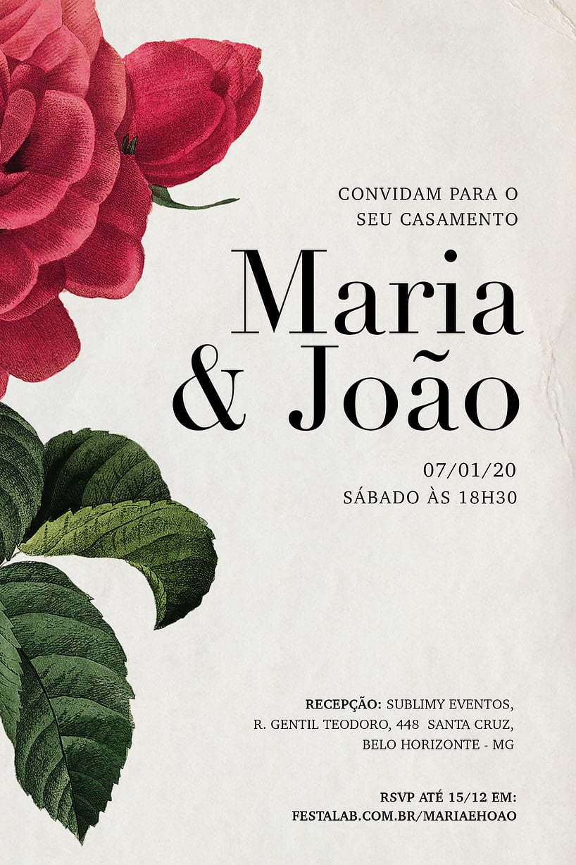convite de casamento vermelho vs convite de casamento marsala