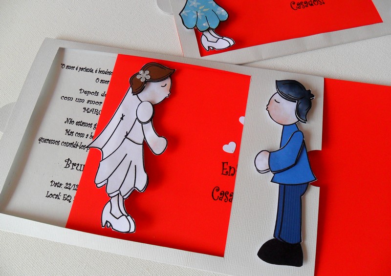 quanto custa um molde de convite de casamento vermelho