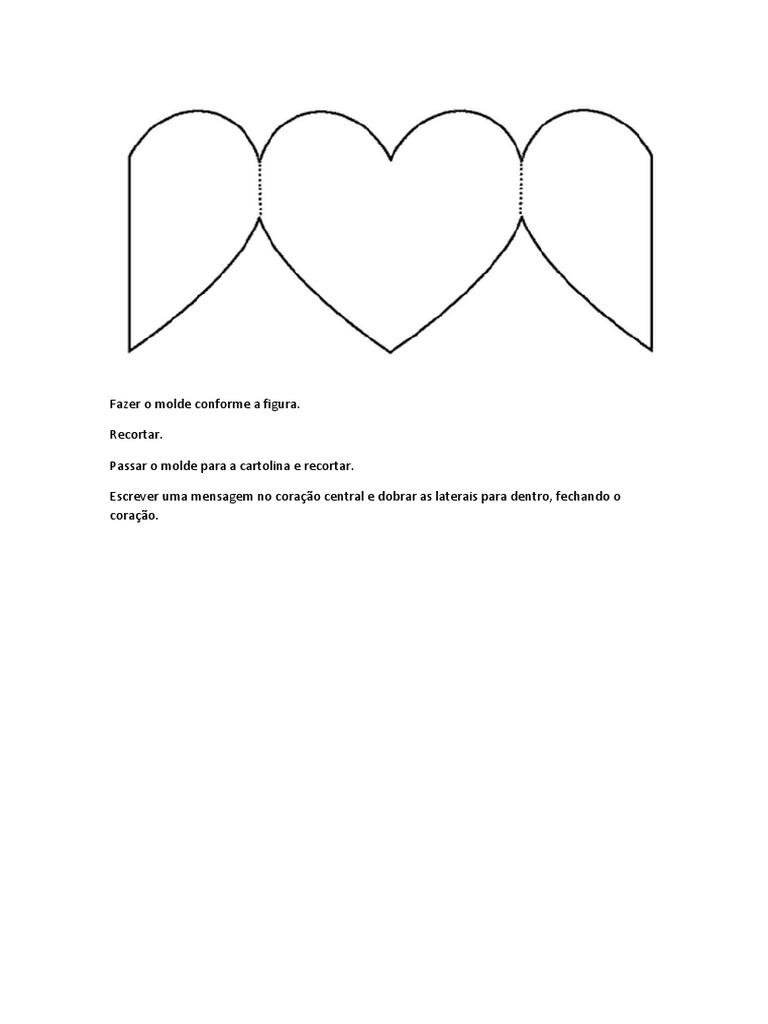 molde de coração para artesanato