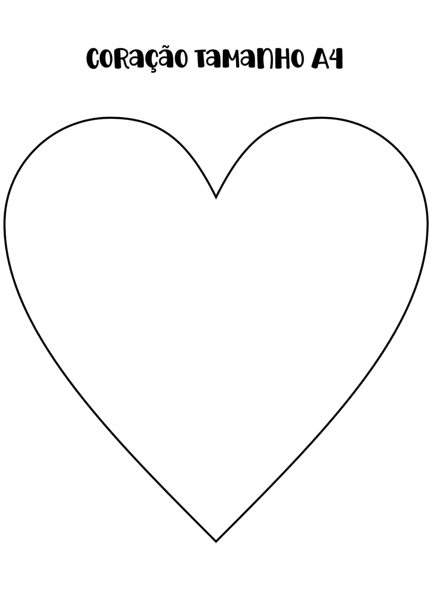 molde de coração grande para recortar