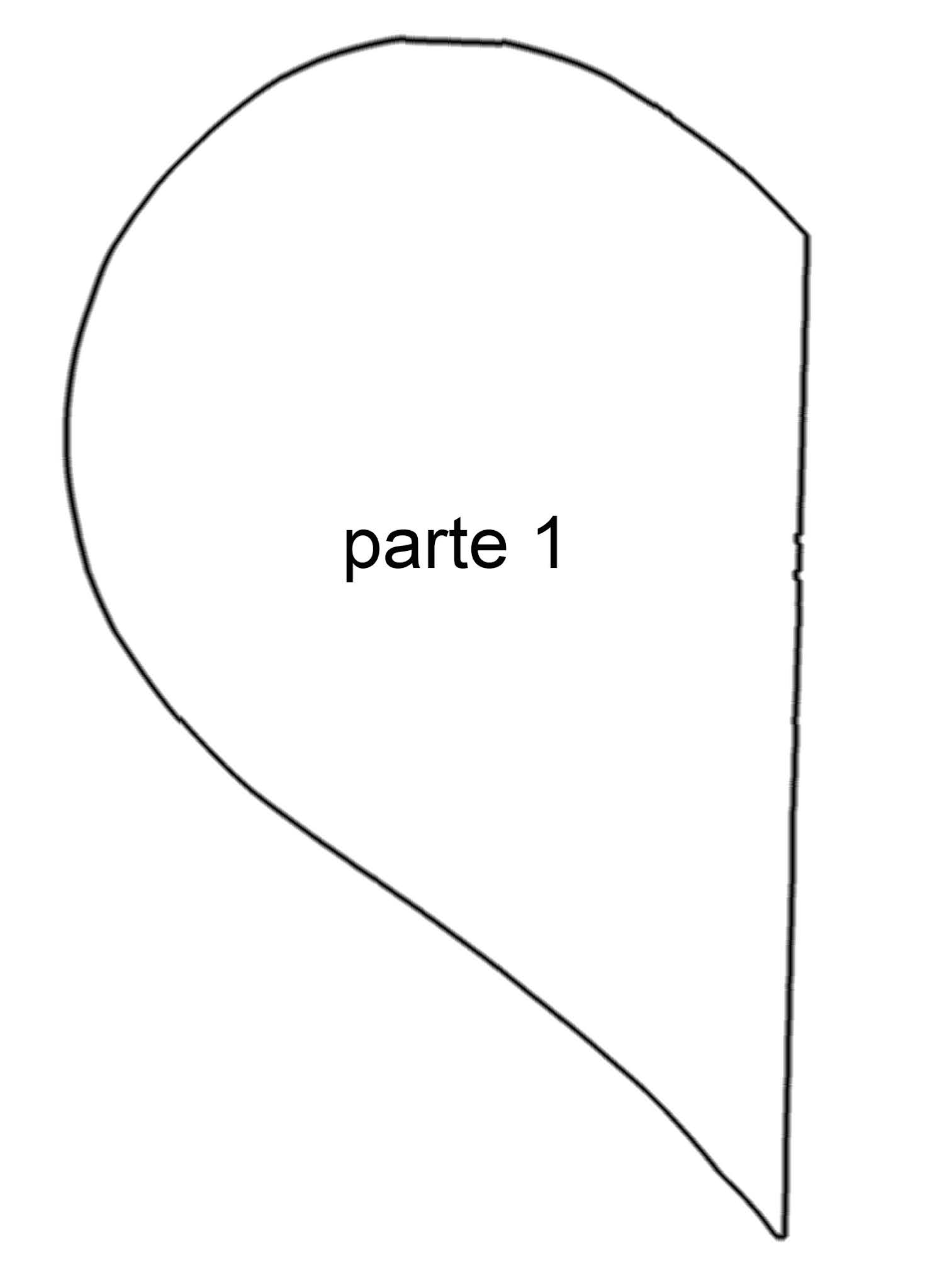 molde de coração grande para lembrancinha
