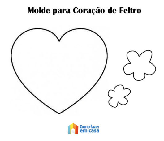 molde de coração grande para artesanato