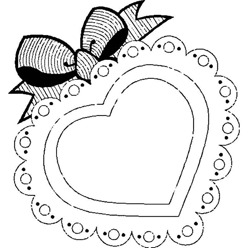 molde de coração para imprimir em folha A4