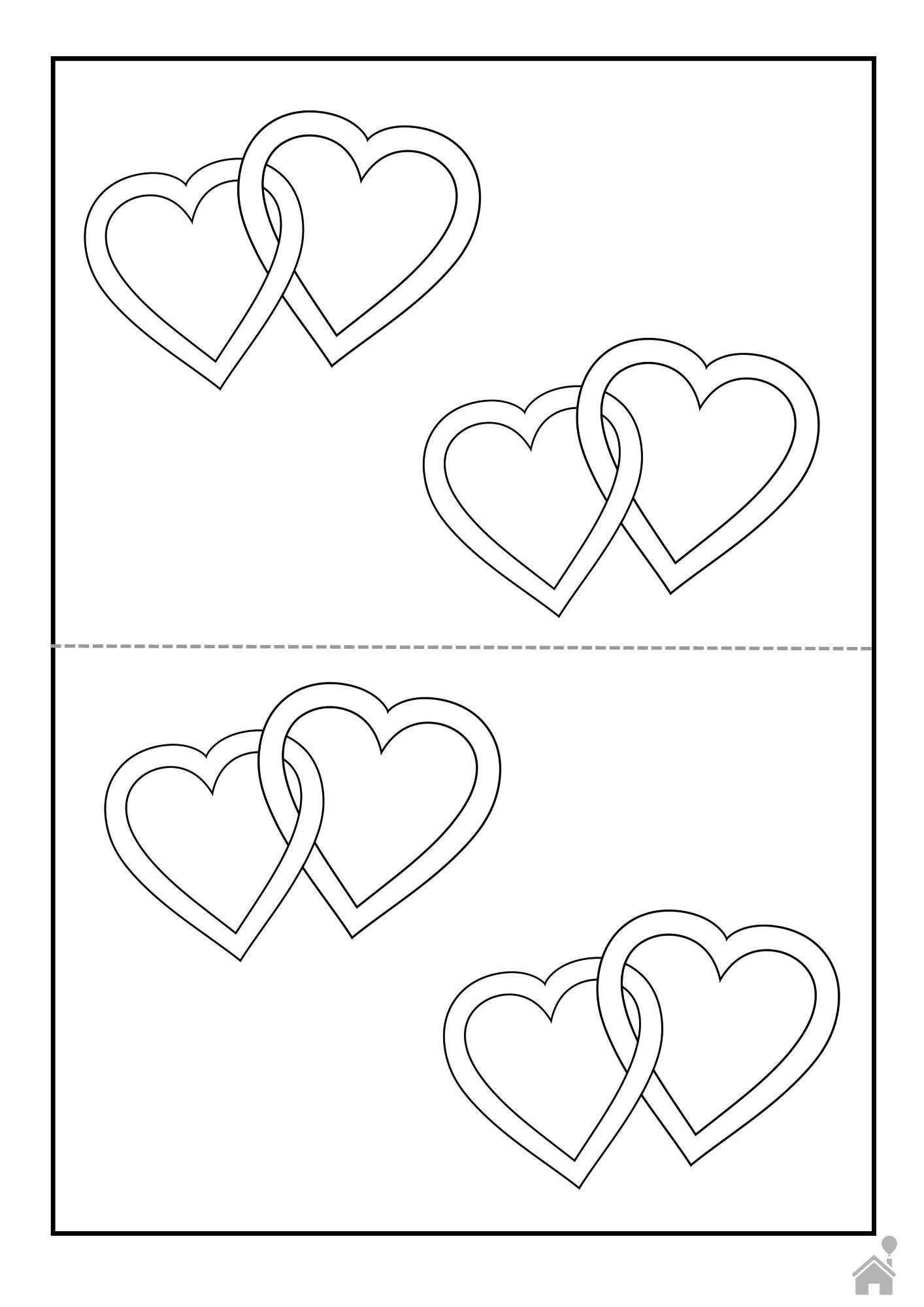 molde de coração para imprimir em tamanho real