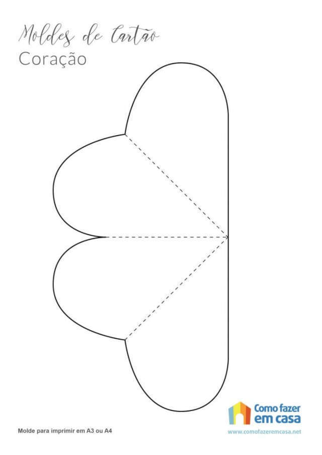 molde de coração para aplique