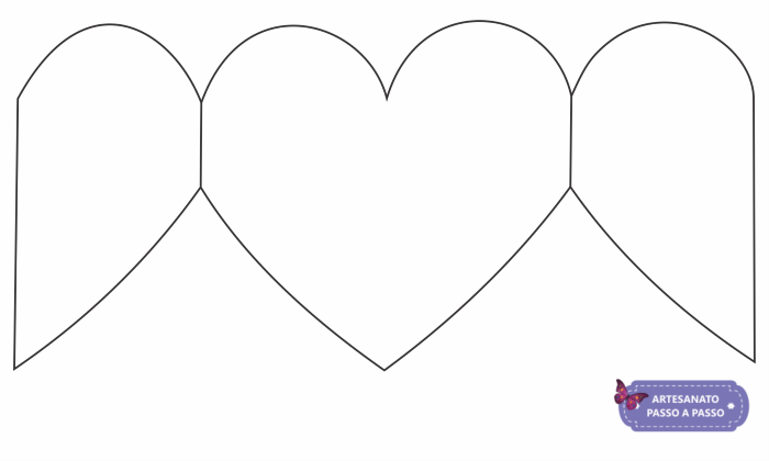molde de coração para dia das mães