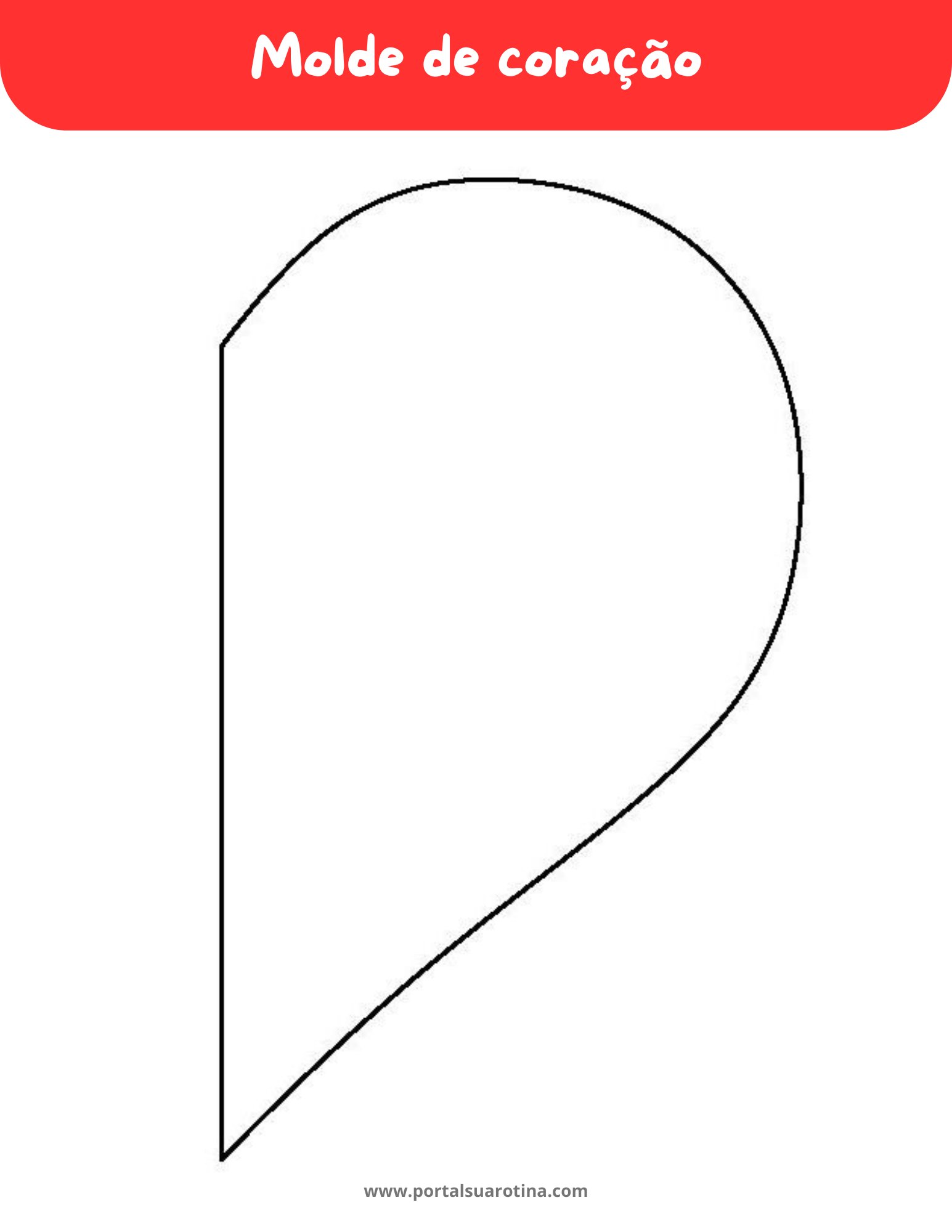 molde de coração para dia dos namorados