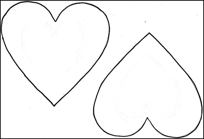 desenho de coração para imprimir