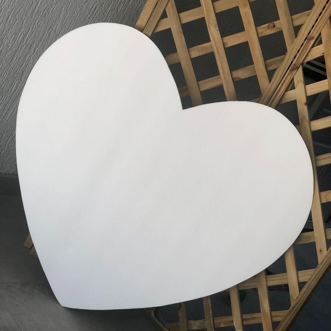 molde de coração para tecido