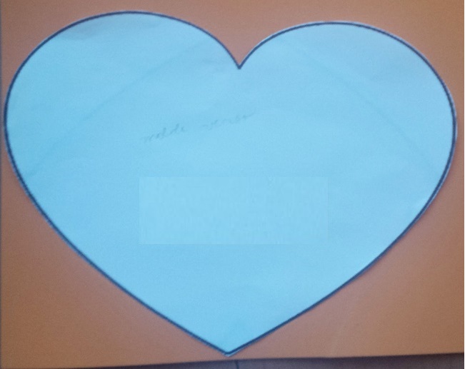 molde de coração para colorir