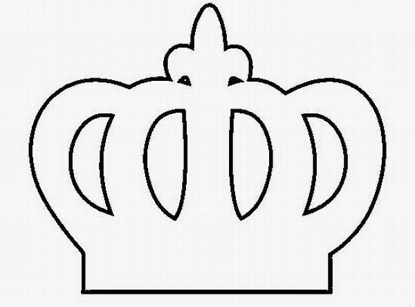 molde coroa princesa papel