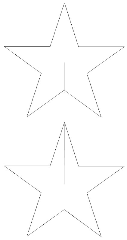 molde estrela vazado