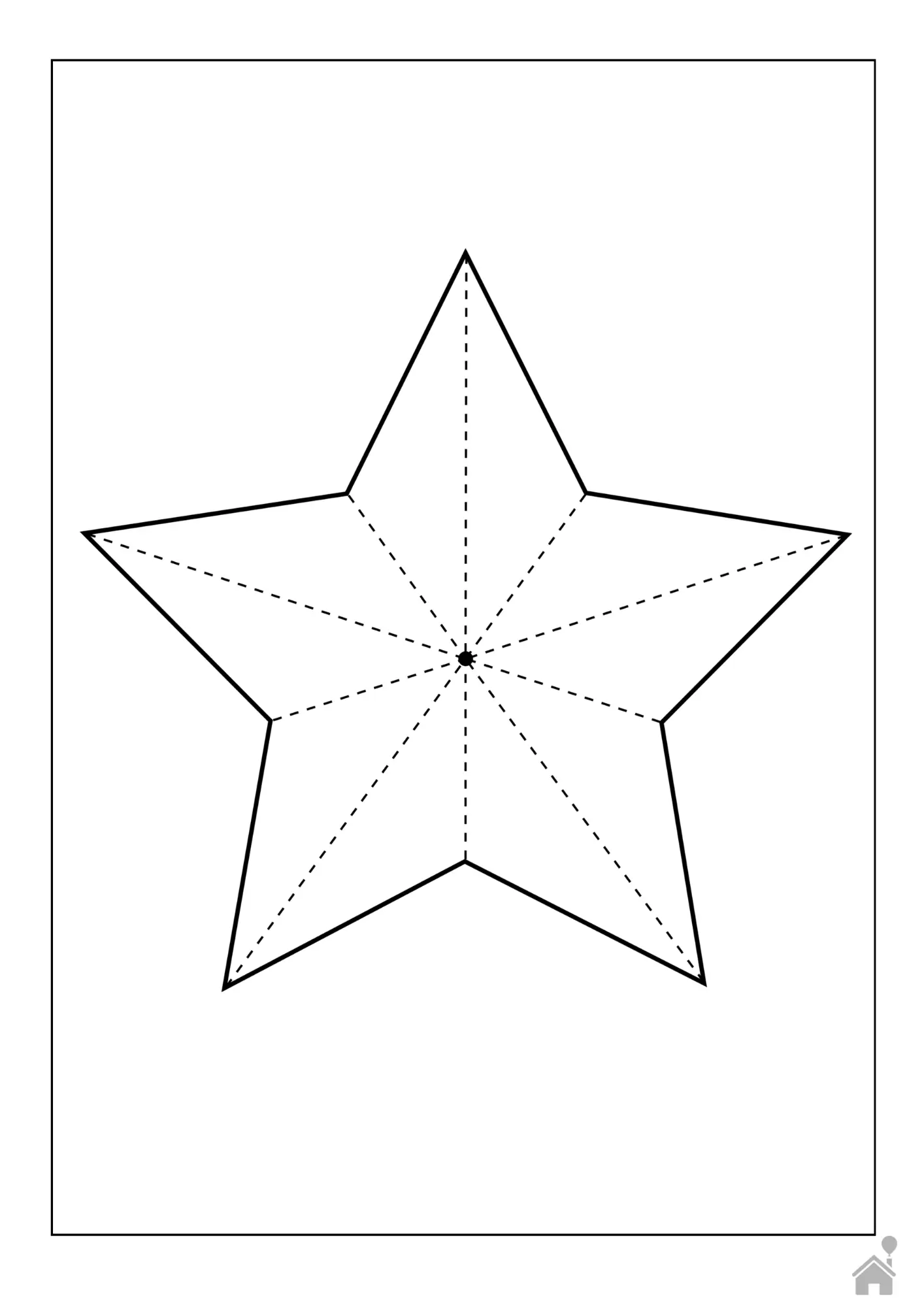 molde de estrela 5 pontas