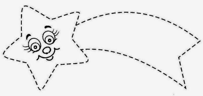 molde estrela de natal simples para imprimir