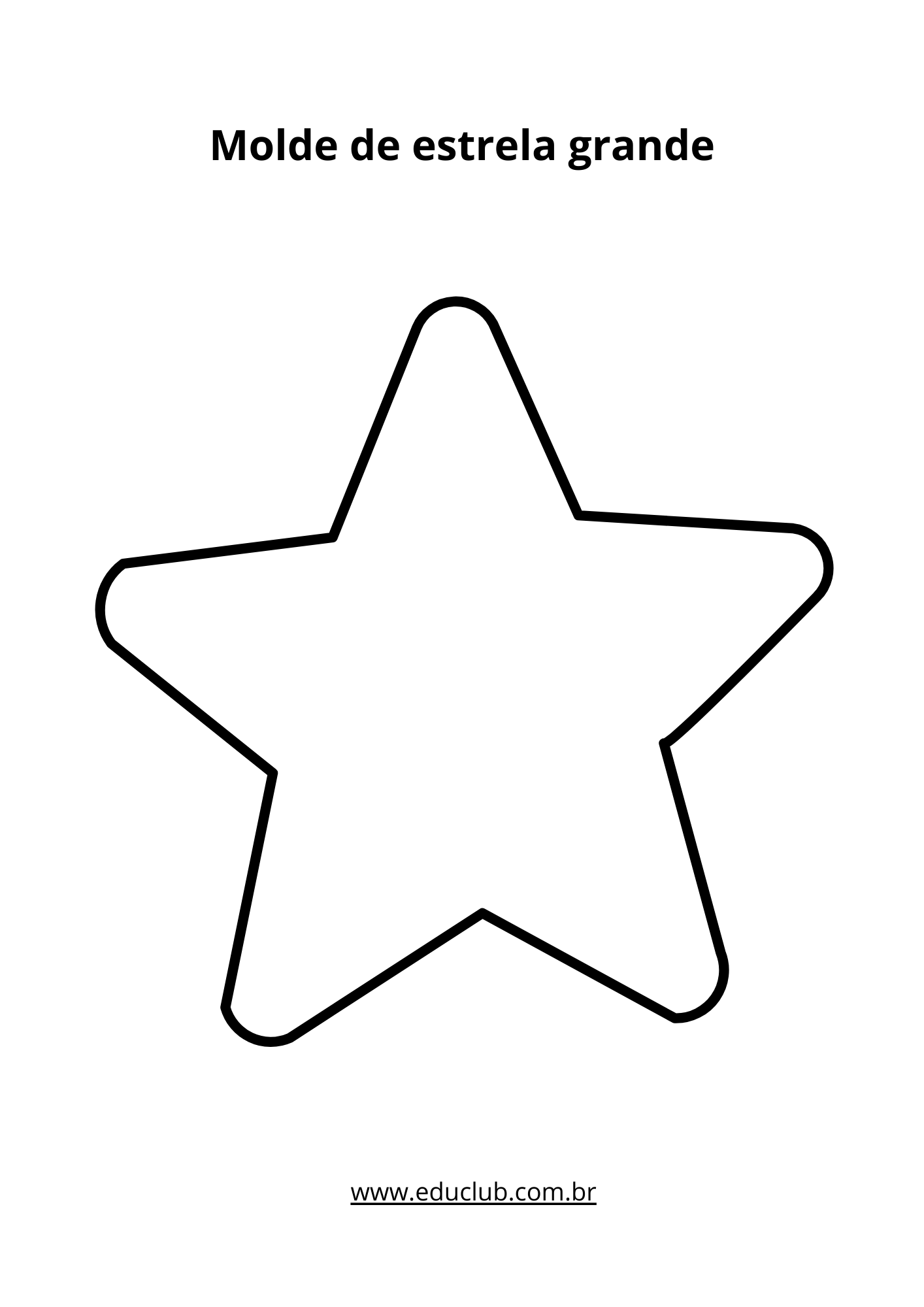 molde estrela cadente para imprimir