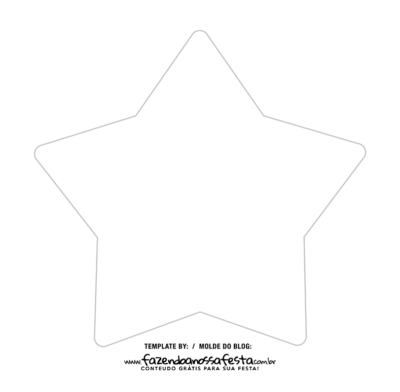 molde estrela de natal para feltro