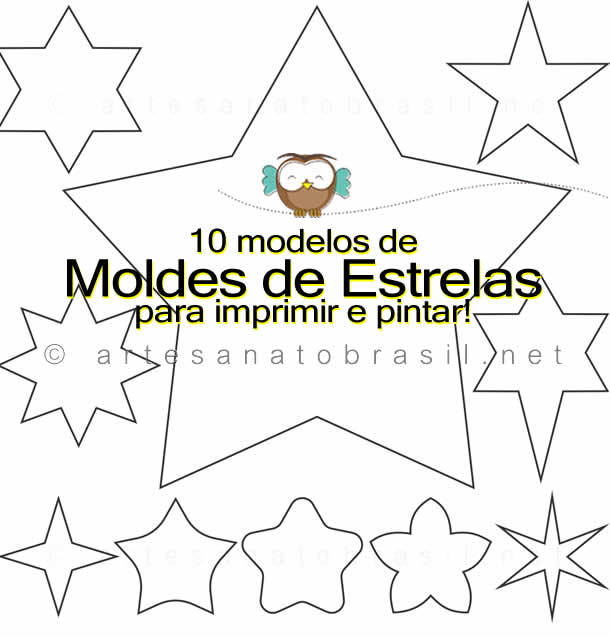 molde estrela grande para imprimir