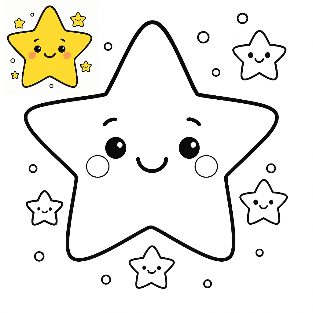 desenho de estrela para imprimir e pintar