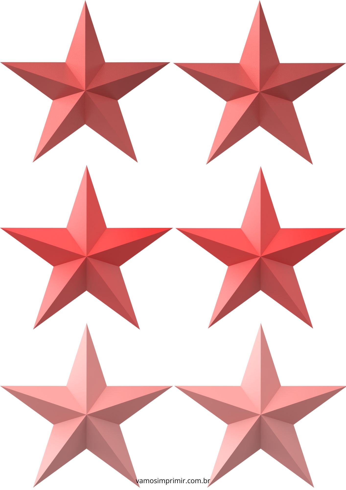 molde estrela cadente para imprimir