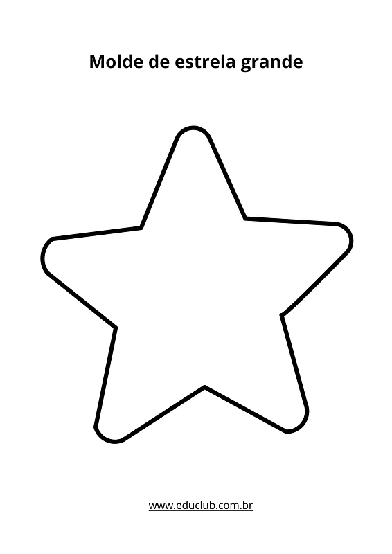 estrela para imprimir em folha inteira