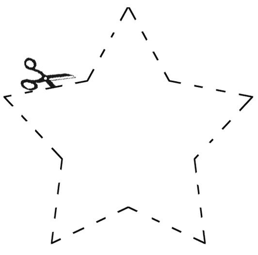 molde estrela artesanato