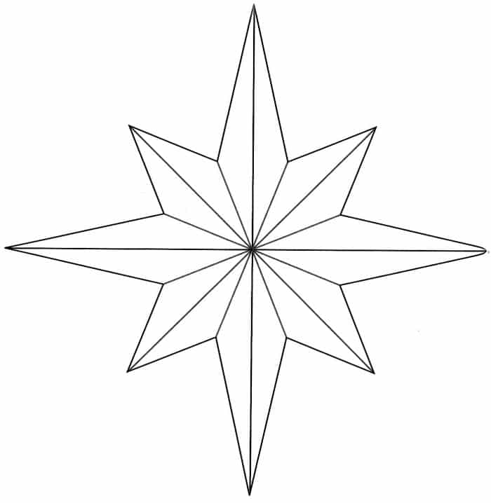 molde estrela cadente