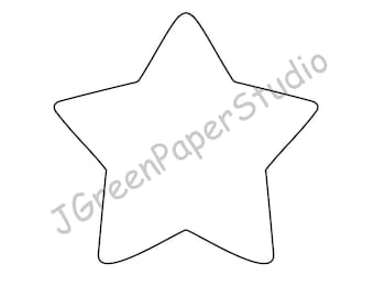 molde de estrela para imprimir em cores