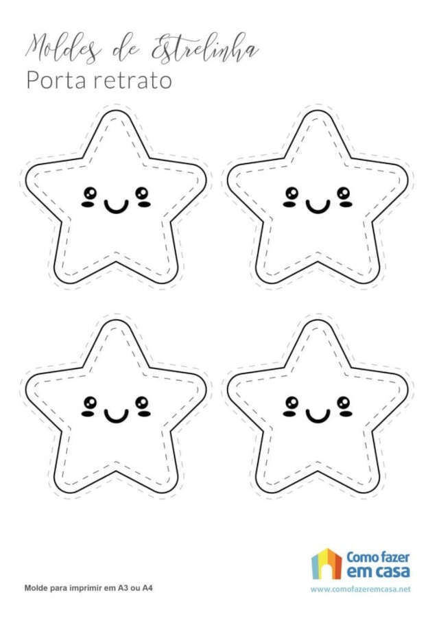 molde estrela natal