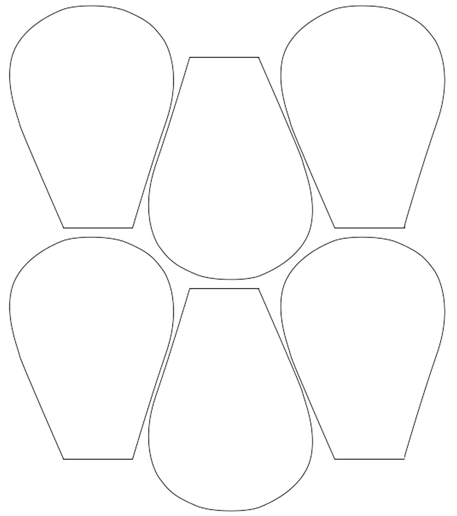 moldes de flores para artesanato 5 pétalas