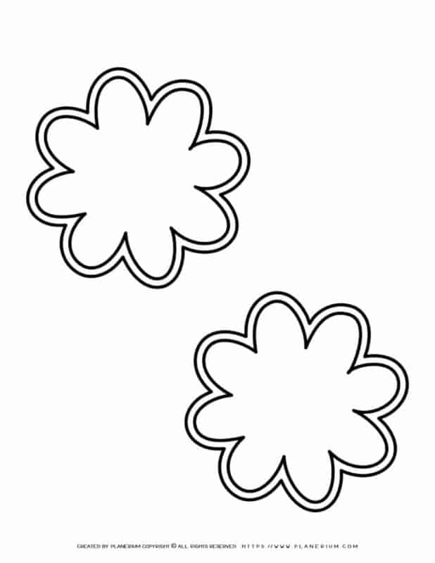 desenho de flor de 5 pétalas para colorir e imprimir