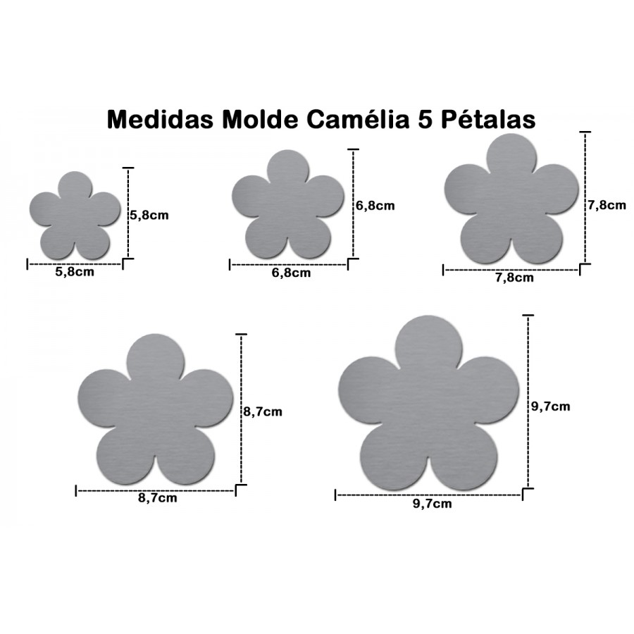 molde florzinha 5 pétalas