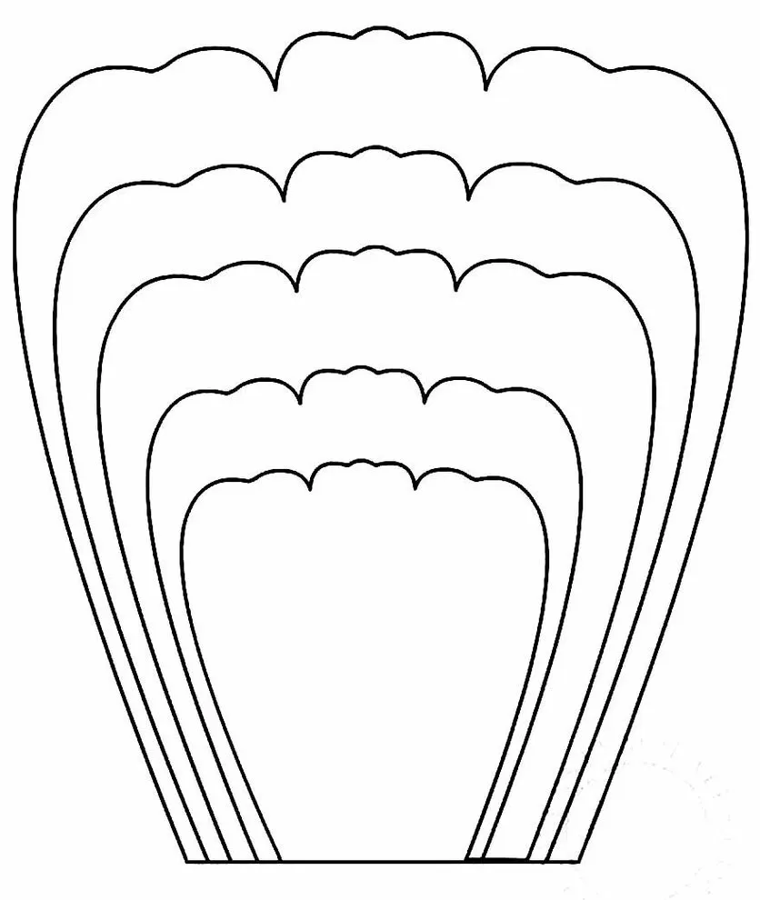 template flor 5 pétalas para imprimir