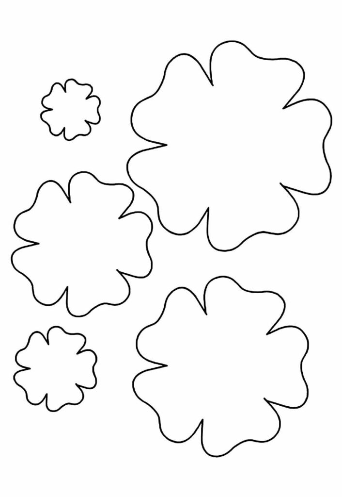 molde flor de papel pequena para mini vasinhos