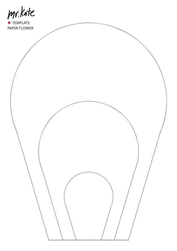 Molde de rosa de papel gigante