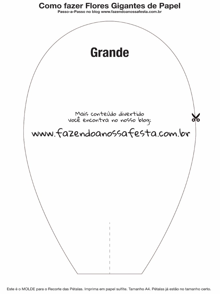 Como fazer flor de papel gigante molde grátis