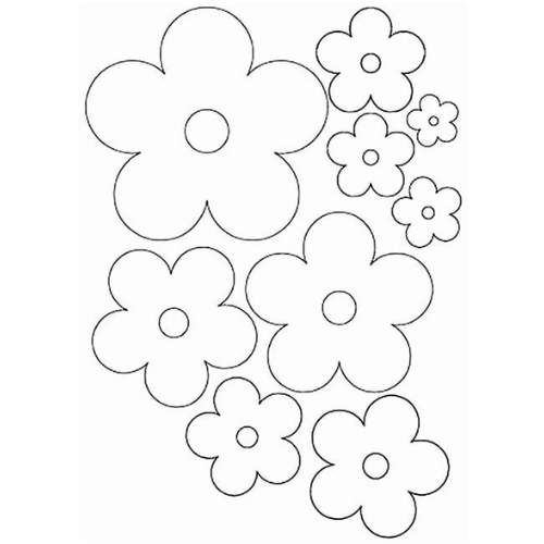 moldes de flores para atividades escolares